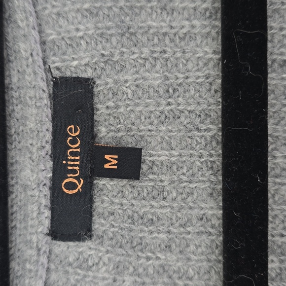 Quince Mongolian Cashmere Oversized Boyfriend Cardigan Sweater Size M Grey - Picture 4 of 10